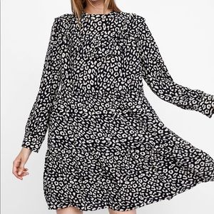 Zara Dress Ruffle Animal Print Size S